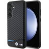 Etui BMW Leather Carbon do Samsung Galaxy S24+ Czarny