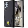 Etui FERRARI Hot Stamp V Lines MagSafe do Samsung Galaxy S24 Ultra Czarny