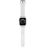Pasek KARL LAGERFELD 3D Rubber Karl & Choupette Heads do Apple Watch (38/40/41mm) Biały Materiał Silikon