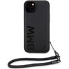 Etui BMW Signature Leather WordMark Cord do Apple iPhone 14 Plus /15 Plus Czarny Seria telefonu iPhone