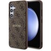 Etui GUESS 4G Collection Leather Metal Logo MagSafe do Samsung Galaxy S24+ Brązowy