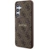 Etui GUESS 4G Collection Leather Metal Logo MagSafe do Samsung Galaxy S24+ Brązowy Model telefonu Galaxy S24+