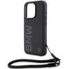 Etui BMW Signature Leather WordMark Cord do Apple iPhone 15 Pro Czarny Kompatybilność Apple iPhone 15 Pro