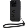 Etui BMW Signature Leather WordMark Cord do Apple iPhone 15 Pro Czarny Seria telefonu iPhone