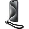Etui BMW Signature Leather WordMark Cord do Apple iPhone 15 Pro Czarny Dominujący kolor Czarny