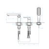 Bateria wannowa natynkowa KUCHINOX Dima BQD 013D Chrom Rodzaj Natynkowa