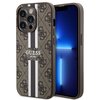 Etui GUESS 4G Printed Stripes MagSafe do Apple iPhone 15 Pro Brązowy