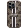 Etui GUESS 4G Printed Stripes MagSafe do Apple iPhone 15 Pro Brązowy Seria telefonu iPhone