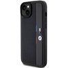 Etui BMW Perforated Tricolor Line do Apple iPhone 15 Plus/14 Plus Czarny Seria telefonu iPhone