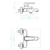 Bateria wannowa natynkowa KUCHINOX Dima BQD 710D Czarny Typ Natynkowa