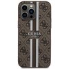 Etui GUESS 4G Printed Stripes MagSafe do Apple iPhone 15 Pro Max Brązowy Seria telefonu iPhone