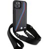 Etui BMW M Edition Carbon Tricolor Lines Strap do Apple iPhone 15/14 Plus Czarny Model telefonu iPhone 14 Plus