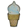 Znak metalowy FOREVER LIGHT Retro LED Ice Cream Kolor Brązowo-żółto-niebieski