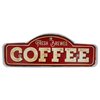 Znak metalowy FOREVER LIGHT Fresh Brewed Coffee Kolor Czerwono-żółty