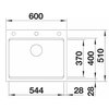 Zlewozmywak BLANCO Etagon 6 526339 Czarny Komora 1 544 x 400 x 220 mm