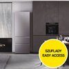 Lodówka HAIER HTW7720DNMP No Frost 200.6cm Platynowy inox Zmiana kierunku otwierania drzwi Tak