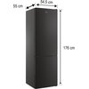 Lodówka CANDY CCT3L517EB 176cm Czarna Funkcje dodatkowe Oświetlenie LED