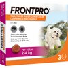 Tabletka przeciw pchłom i kleszczom FRONTPRO S (2 - 4 kg) Ochrona przez 12 tygodni Przeznaczenie Przeciwko kleszczom