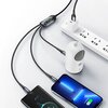 Kabel USB-C - USB-C/Micro USB/Lightning USAMS SJ582USB01 z wyświetlaczem LCD 66W 1.2 m Czarny Gwarancja 24 miesiące