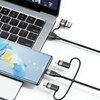Kabel USB/USB-C - USB-C/Micro USB/Lightning USAMS U85 6w1 100W PD Fast Charge 2 m Fioletowy Typ USB-A - Lightning