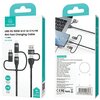 Kabel USB/USB-C - USB-C/Micro USB/Lightning USAMS U85 6w1 100W PD Fast Charge 2 m Fioletowy Długość [m] 2