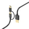 Kabel USB-A - Micro USB/USB-C HAMA 00201533 1 m Rodzaj Kabel