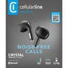 Słuchawki douszne CELLULARLINE Crystal Czarny Transmisja bezprzewodowa Bluetooth