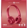 Słuchawki nauszne CELLULARLINE Music Sound Vibed Czerwony Transmisja bezprzewodowa Bluetooth
