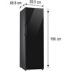 Lodówka SAMSUNG BESPOKE AI RR39C76C322 EF No Frost 186cm Czarna Liczba termostatów 2
