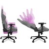 Fotel YUMISU 2050 Magnetic Jasnoszaro-czerwony Odchylenie [stopnie] 90 - 165