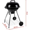 Grill węglowy BBQ LINE Rex 45 cm Kształt rusztu głównego Okragły