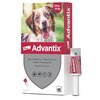 Krople na pchły i kleszcze ELANCO Advantix Spot-on Średnie psy (10-25 kg) 4 x 2.5 ml Ochrona przez 16 tygodni Przeznaczenie Przeciwko kleszczom