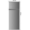 Lodówka SMITH&BROWN SFTF-211-SE3 143cm Srebrna Kolor / wykończenie frontu Srebrny