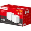 Router MERCUSYS Halo H60X 2.4 / 5 GHz (DualBand), Wi-Fi Mesh (2 szt.) Maksymalna prędkość transmisji bezprzewodowej [Mb/s] 1501