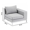 Zestaw mebli ogrodowych KETTLER 4-modułowy Ego Modular 409013 Srebrno-szary Materiał Akryl