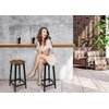 Hoker LOFTINSPIRED Flint Rustic loft Czarno-brązowy Materiał Płyta laminowana