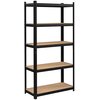 Regał magazynowy GOCKOWIAK 150 x 75 x 30 cm Czarny