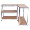 Regał magazynowy GOCKOWIAK 180 x 90 x 40 cm Srebrny Materiał Stal ocynkowana