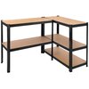 Regał magazynowy GOCKOWIAK 180 x 90 x 40 cm Czarny Materiał Stal ocynkowana