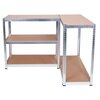 Regał magazynowy GOCKOWIAK 150 x 75 x 30 cm Srebrny Materiał Stal ocynkowana