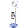 Lampa pierścieniowa CELLULARLINE Selfie Ring Mirror Niebieski Funkcje dodatkowe Lusterko do makijażu
