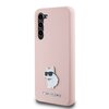 Etui KARL LAGERFELD Silicone Choupette Metal Pin do Samsung Galaxy S23+ Różowy Seria telefonu Galaxy S