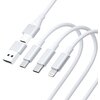 Kabel USB/USB-C - USB-C/Micro USB/Lightning 3MK Hyper Cable 3in1 1.5 m Biały Długość [m] 1.5