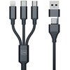 Kabel USB/USB-C - USB-C/Micro USB/Lightning 3MK Hyper Cable 3in1 1.5 m Czarny Typ USB - USB-C