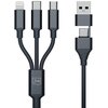 Kabel USB/USB-C - USB-C/Micro USB/Lightning 3MK Hyper Cable 3in1 1.5 m Czarny Obsługiwane zasilanie [W] do 12