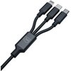 Kabel USB/USB-C - USB-C/Micro USB/Lightning 3MK Hyper Cable 3in1 1.5 m Czarny Typ USB-A - Micro USB