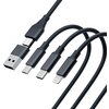 Kabel USB/USB-C - USB-C/Micro USB/Lightning 3MK Hyper Cable 3in1 1.5 m Czarny Długość [m] 1.5