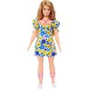 Lalka Barbie Fashionistas Niebiesko-żółte Kwiaty HJT05 Typ Lalka