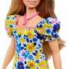 Lalka Barbie Fashionistas Niebiesko-żółte Kwiaty HJT05 Kod producenta HJT05