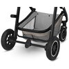 Wózek dziecięcy LIONELO Amber 3w1 Grey Stone Szaro-czarny Konstrukcja Okienko z siatki